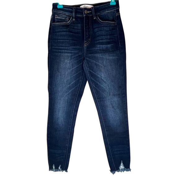 Kancan Dark Wash Distressed Jean Jeggings Size 25 - Picture 1 of 11
